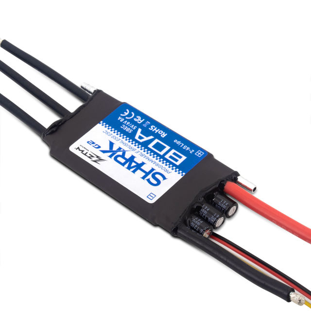 ZTW - Shark 80A SBEC G2 ESC Water cooled Brushless Speed Controller for Rc Boats