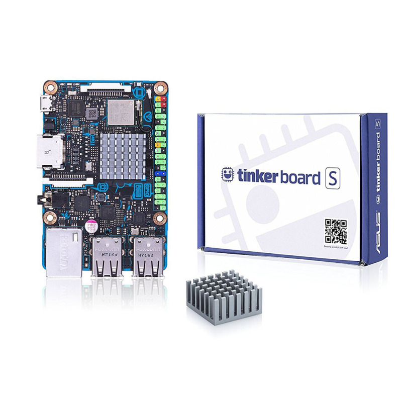 ASUS SBC Tinker board S RK3288 SoC 1.8GHz Quad Core CPU, 600MHz Mali-T764 GPU, 2GB LPDDR3 16GB eMMC  TinkerboardS
