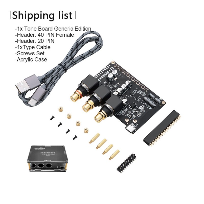 Khadas Tone Board and case ES9038Q2M USB DAC Hi-Res Audio Development Board with XMOS XU208-128-QF48