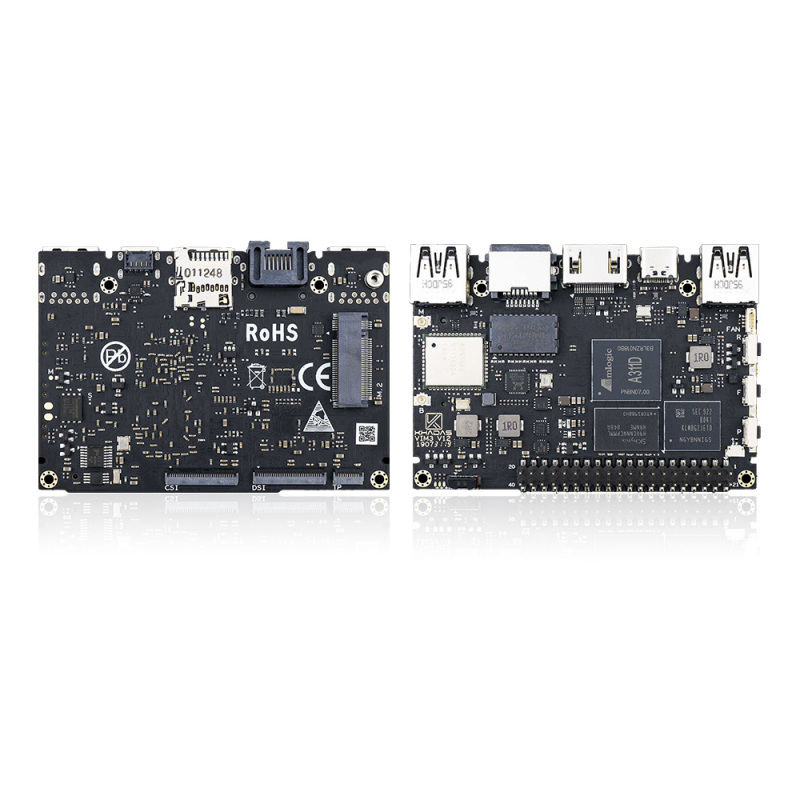 Khadas VIM3 single board computer Amlogic A311D With 5.0 TOPS NPU AI tensorflow x4 Cortex-A73 x2 A53 Cores SBC android linux