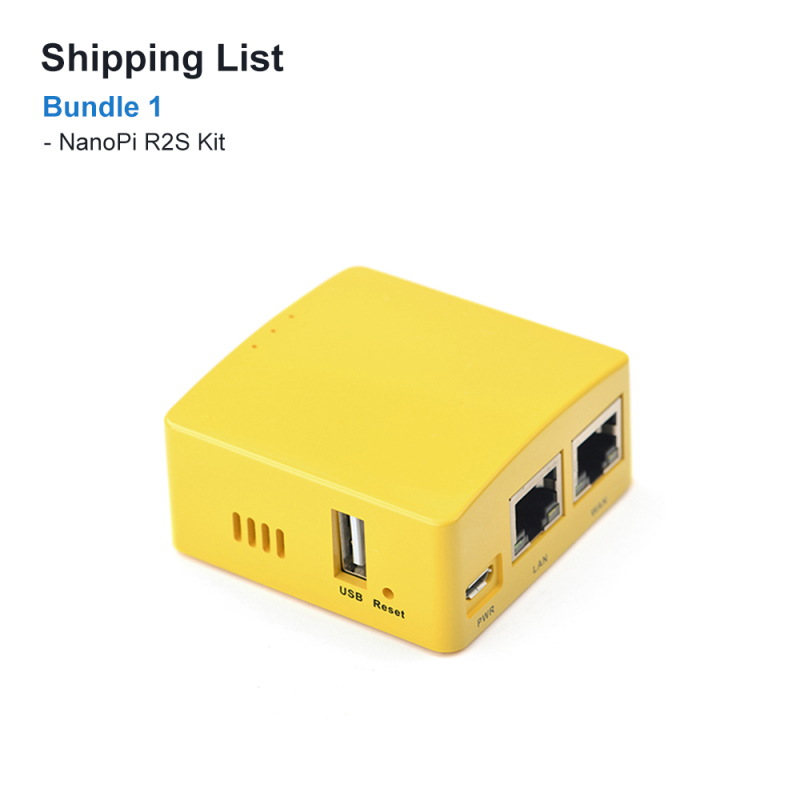 FriendlyElec Nanopi R2S Mini Portable Travel Router OpenWRT with Dual-Gbps Ethernet Ports 1GB DDR4 Based in RK3328 Soc for IOT NAS Smart Home Gate way
