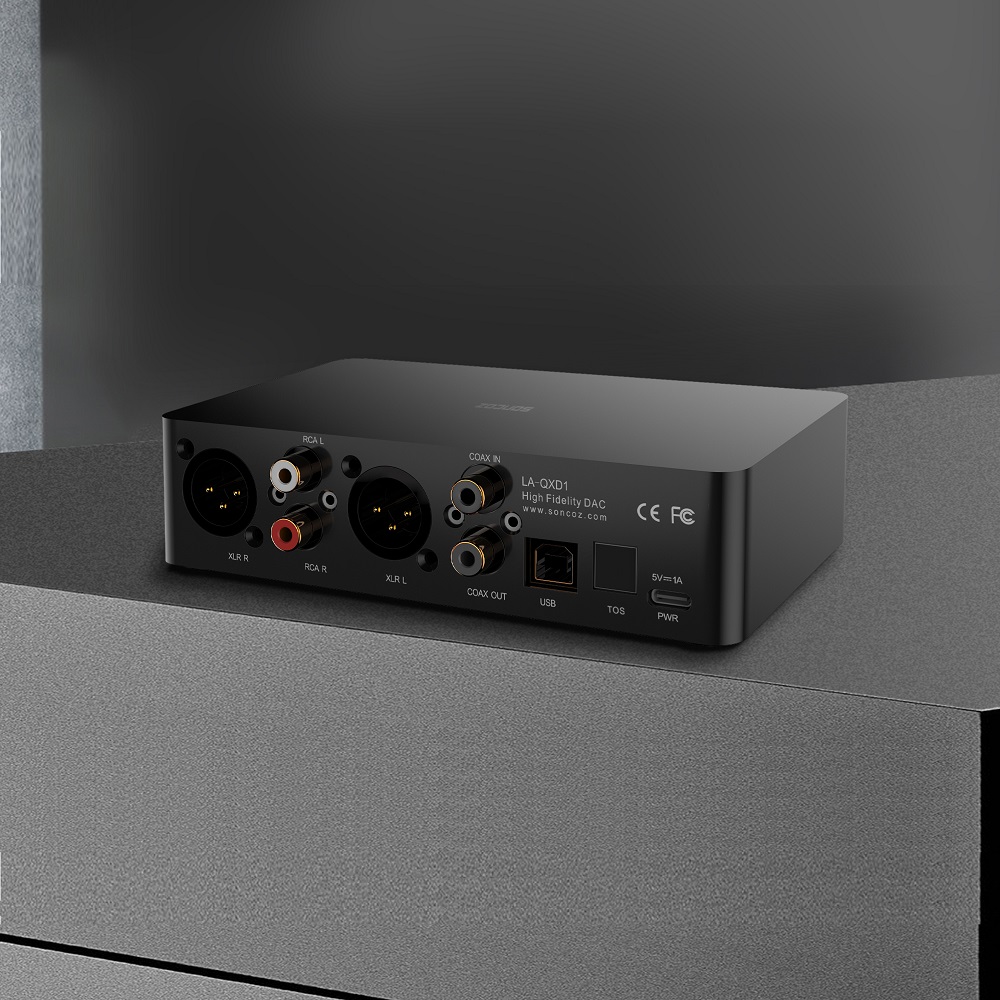 SONCOZ LA-QXD1(Black) Digital HiFi Audio Converters (DAC) with XLR Fully  Balanced