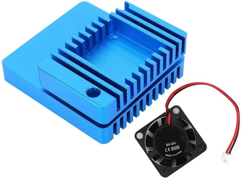 Aluminum Alloy Mini Router Case with Cooling Fan Accessory for NanoPi R2S