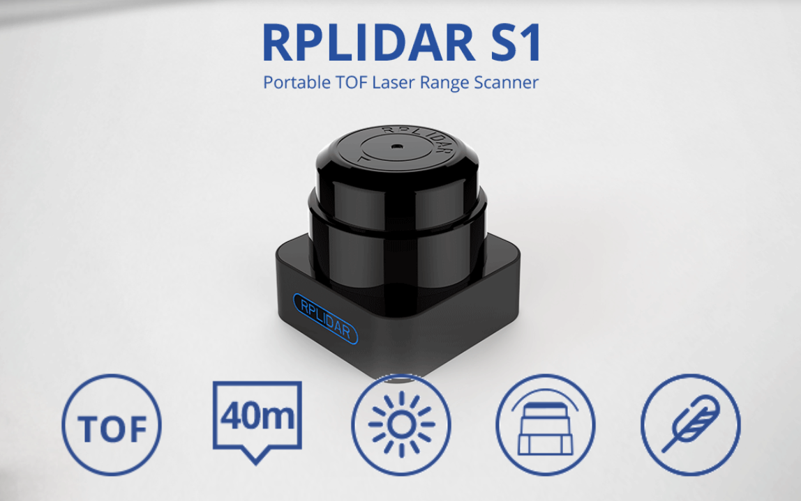 RPLIDAR S1M1 - 40 Meter, 360° ,TOF Laser Range Scanner