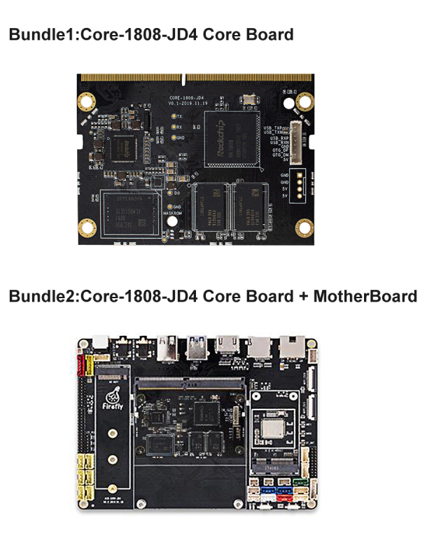 Smartfly Firefly Core-1808-JD4 AI Core Board RK1808 AI Chip Dual-Core Cortex-A35 supports TensorFlow/Caffe/ONNX/Darknet Coupled