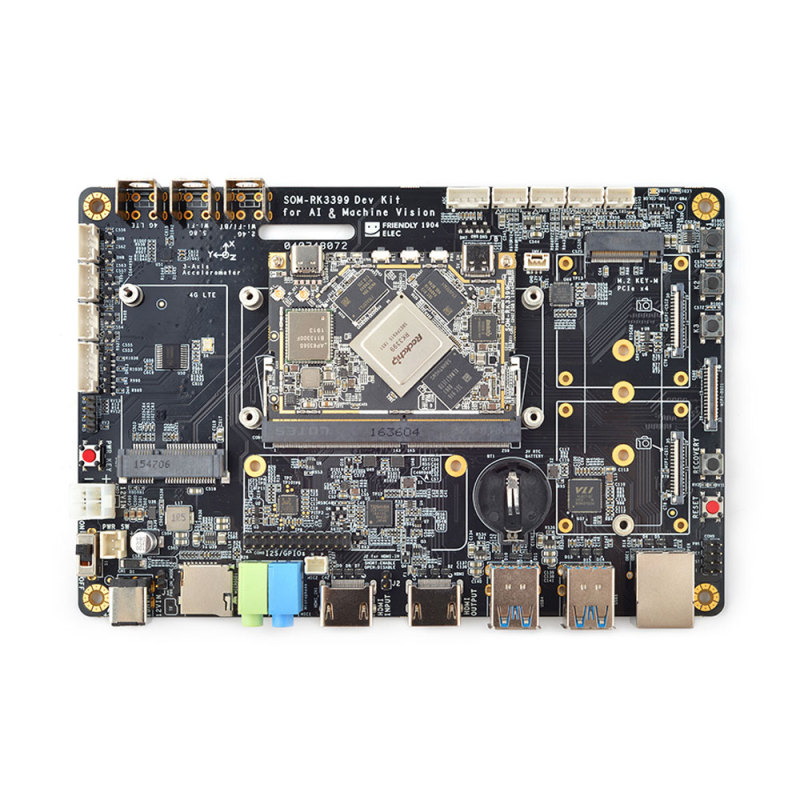 SOM-RK3399 AI Developer kit WiFi BT Support Gbps Ethernet and Dual-screen display Android/Ubuntu/QT/buildroot HDMI IN/OUT