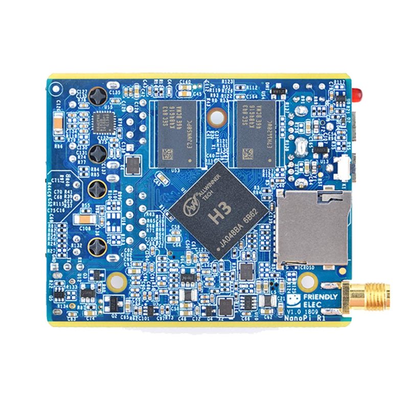 NanoPi R1 Allwinner H3 1GB双以太网端口，Wifi和BT，板载eMMC，带USB和串行端口的loT