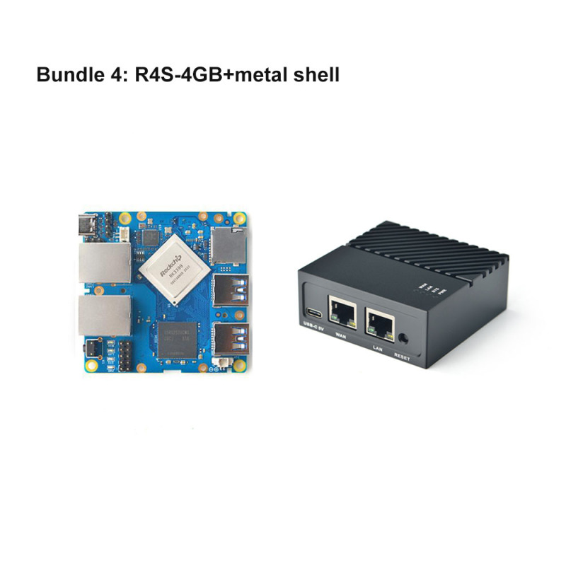 FriendlyElec Nanopi R4S Mini Portable Travel Router Rockchip RK3399 1GB/4GB RAM Dual Gbps USB 3.0 x2 Ethernet