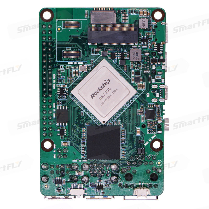 ROCK PI 4C Rockchip RK3399 4GB LPDDR4 Mali T860MP4 SBC/Single Board Computer Compatible with Official Raspberry Pi Display AI