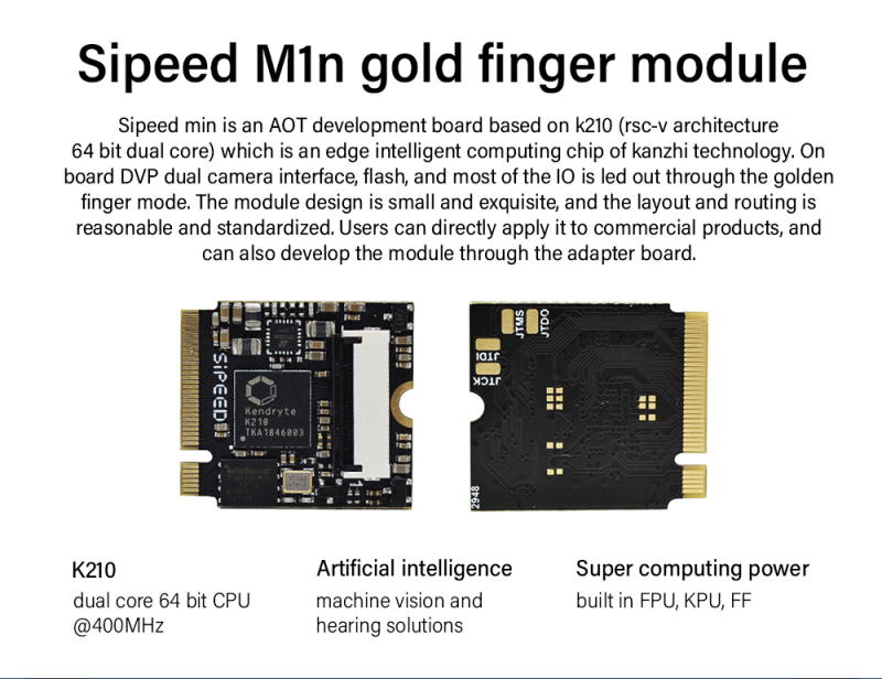 Sipeed M1n Maix Nano RISC-V AI + Iot Deep Learning Module