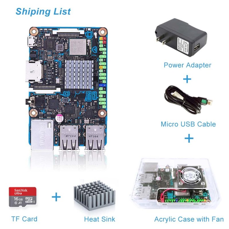 ASUS SBC Tinker board S R2.0 RK3288 SoC 1.8GHz Quad Core CPU, 600MHz Mali-T764 GPU, 2GB LPDDR3 & 16GB eMMC  TinkerboardS