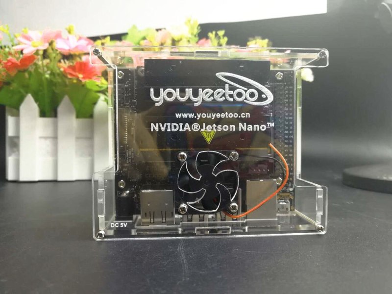 Clear Acrylic Case and Cooling Fan for NVIDIA Jetson Nano Developer Kit