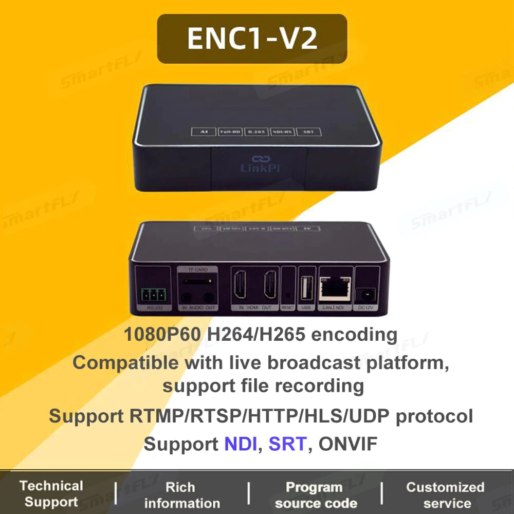 Link Pi ENC1-V2 Hisilicon Hi3520DV400 HDMI Encoder Decoder HD SR