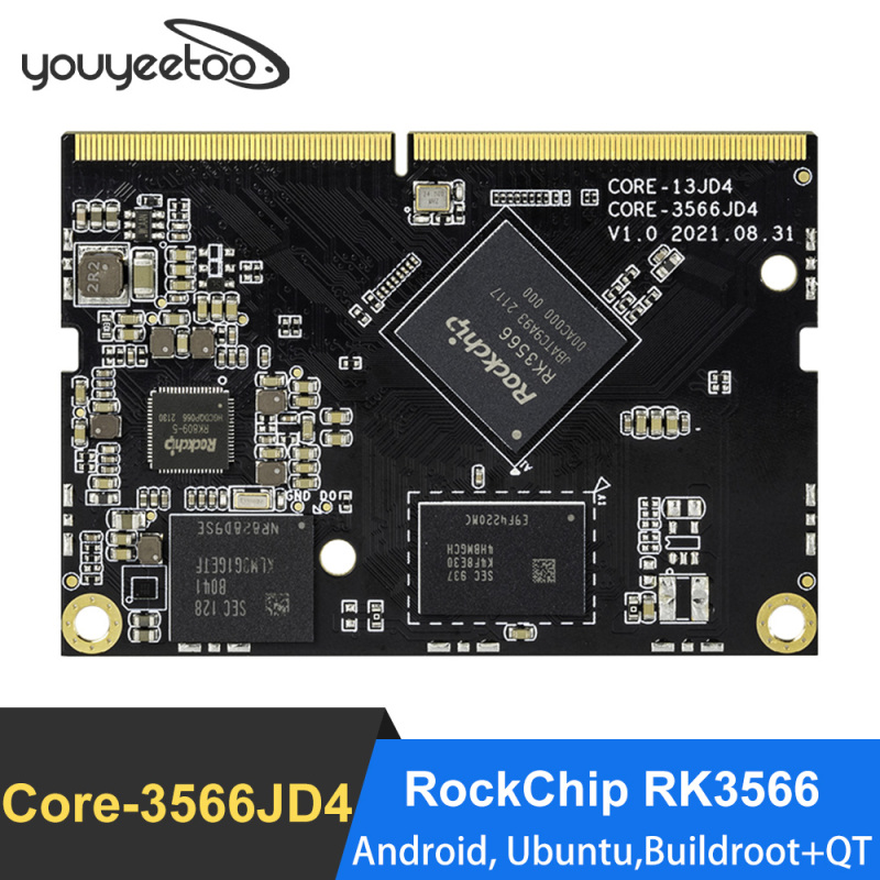 youyeetoo Core-3566JD4 RockChip RK3566 Quad-Core 64-Bit Al Core Board Supports Android, Ubuntu,Buildroot+QT, OpenWRT,Debian