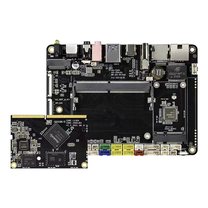 youyeetoo AIO-3566JD4 Quad-Core 64-Bit Cortex-A55 AI Mainboard 2G+32G 5GHz dual-band WiFi Supports Android, Ubuntu, Buildroot+QT