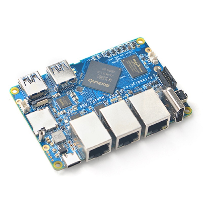 youyeetoo NanoPi R5S Rockchip RK3568 SBC Quad-core ARM Cortex-A55 CPU 2GB+8GB support NVME, PCIe WiFi ,0.8T NPU