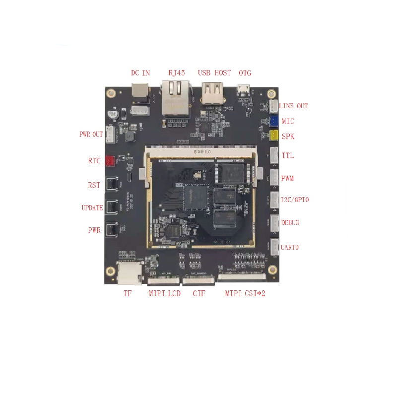 Smartfly Rockchip RV1126/ RV1109 Gold Finger Core Board Quad core ARM Cortex A7 32 bit integra NEON & FPUtes 1G DDR3 8G eMMG