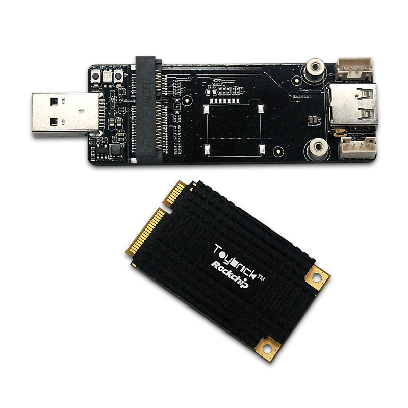 youyeetoo TB-RK1808M0 Dual Cortex-A53 Rockchip RK1808K Mini-PCIe Computing Card 3.0 TOPs for INT8/300 1GB + 8GB Support Debian10