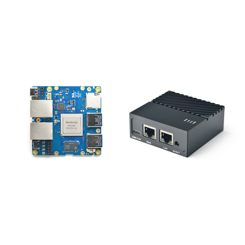 Smartfly NanoPi R4SE Rockchip RK3399 SOC  Mini Portable Travel Router OpenWRT 4GB LPDDR4 32GB eMMC Mali-T864 GPU 4K VP9 Dual VOP