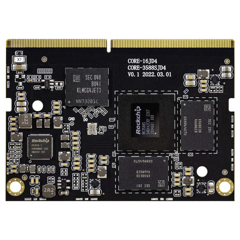 youyeetoo Core-3588SJD4 RockChip RK3588S 8-Core 8K AI Core Board  up to 2.4GHz NPU 6 TOPS Support UEFI Boot,Android 12.0,Linux