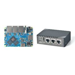 NanoPi R6S OpenWrt Router - 2.5G Ethernet x2, GbE x1, 6TOPS AI NPU for NAS,Router - Multi OS FriendlyWrt/ Android TV/Ubuntu/Debian