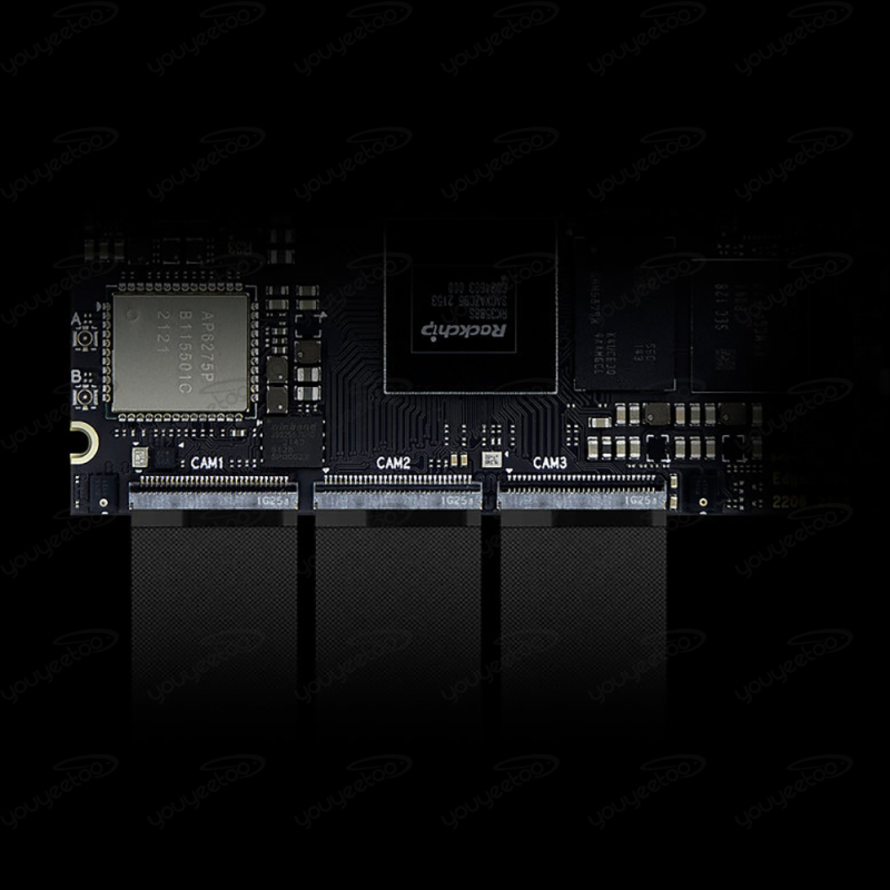 Youyeetoo Edge 2 Rockchip RK3588S Single Board ARM Mali-G610 MP4 GPU, 6 TOPS AI NPU,8 nanometer ARM SoC Quad Display Interfaces