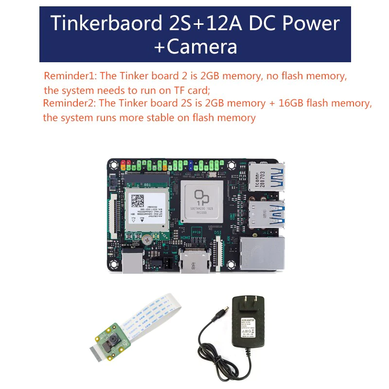 WayPonDEV Tinker Board 2S 2GB Rockchip RK3399AIシングルボード