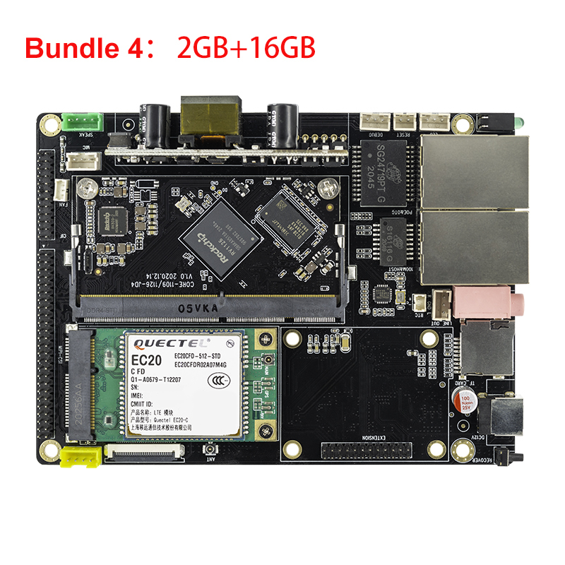 youyeetoo Core-1126-JD4 NPU 2.0Tops Rockchip RV1126 integrates NEON and FPU RISC-V MCU 1GB / 2GB DDR4 supports Buildroot+QT OS