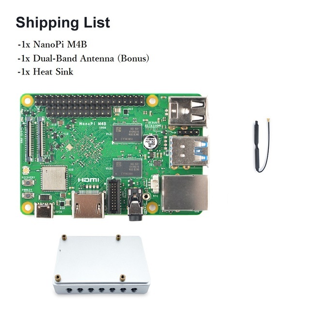 NanoPi M4B 2GB DDR3 Rockchip RK3399 Dual-Channel WiFi-5G