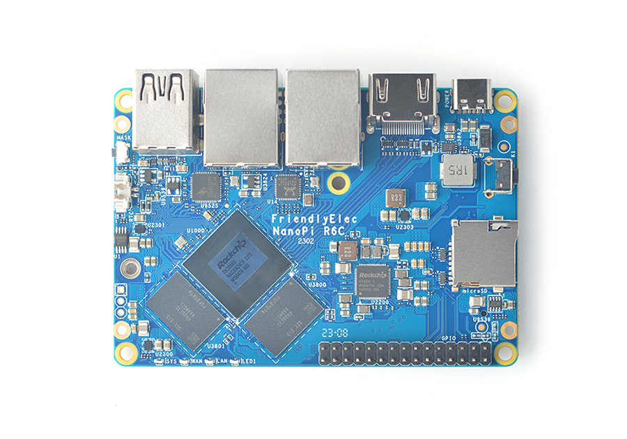 NanoPi R6C 2.5GbE Openwrt Router- 8K Vedio decode 6TOP AI NPU