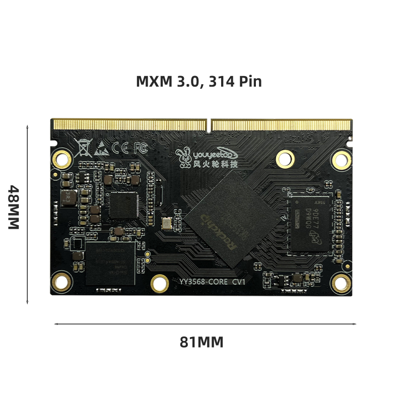 youyeetoo YY3568 ARM Development Board, Based on Rockchip RK3568 Quad Core A55 for AIOT