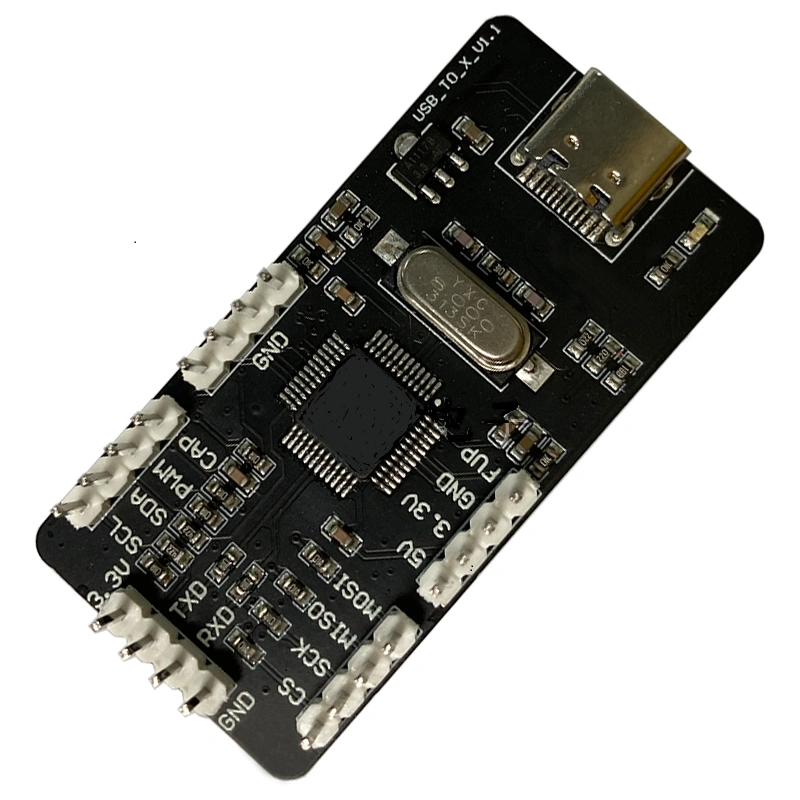 6 in 1 USB Adapter Module - USB to UART SPI IIC Master Slave PWM IN/OUT for Interface Extensions, Debugging