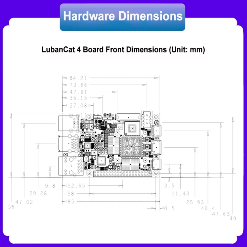 Lubancat 4 - 8K Card Computer -  Raspberry Pi Size - RK3588S