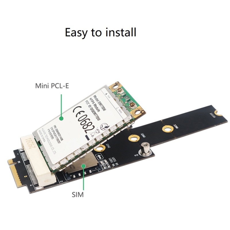 M.2(NGFF) key M to MINI PCIE Adapter - 3G /4G / wifi wireless card module - Adapter