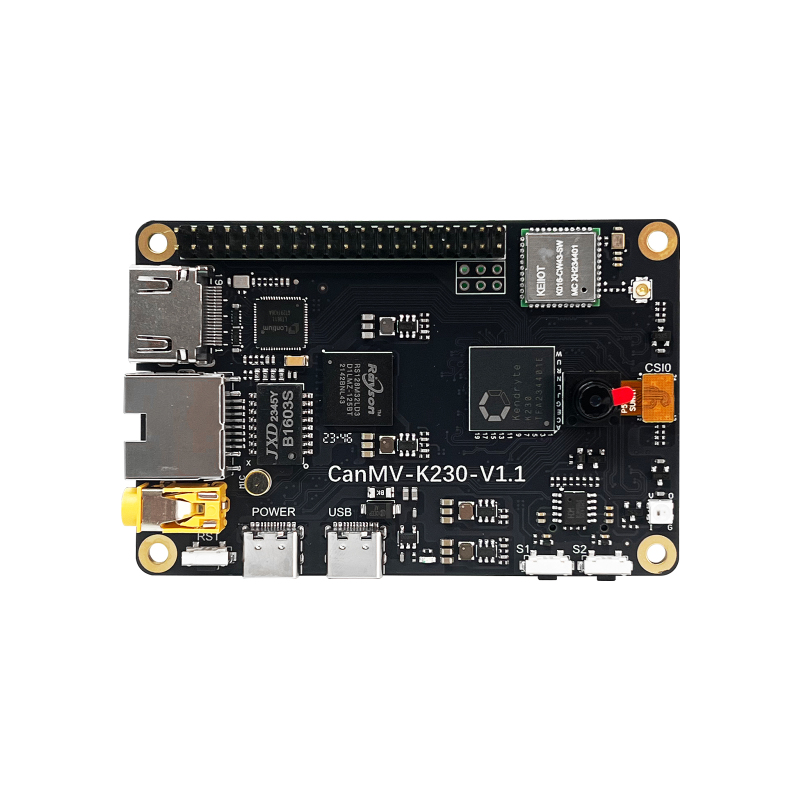 CanMV-K230 - Kendryte K230 RISC-V64 Board -512MB RAM  3x 4K Camera Inputs Support RVV1.0  for AI edge AIoT