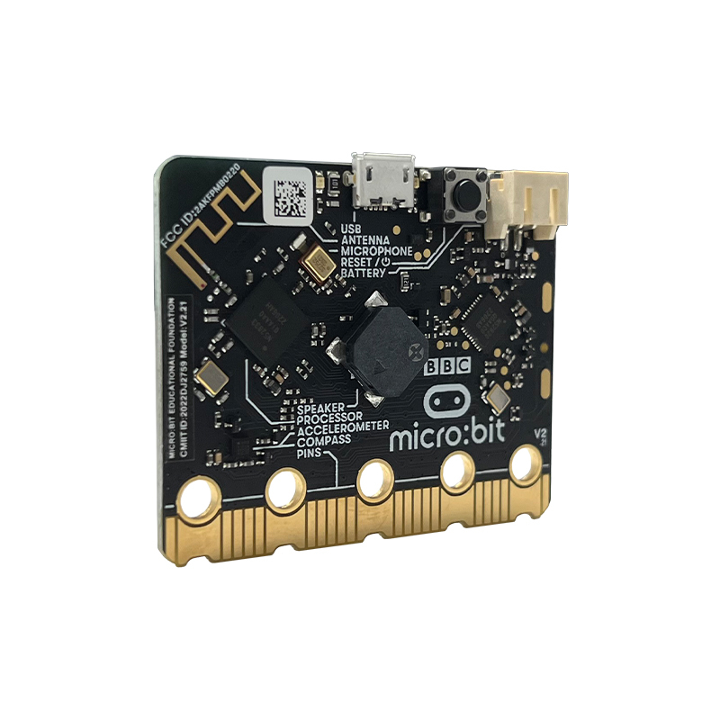 BBC micro:bit V2.2 - Upgraded Processor, Built-In Speaker And Microphone, Touch Sensitive Logo - STEM Education Board