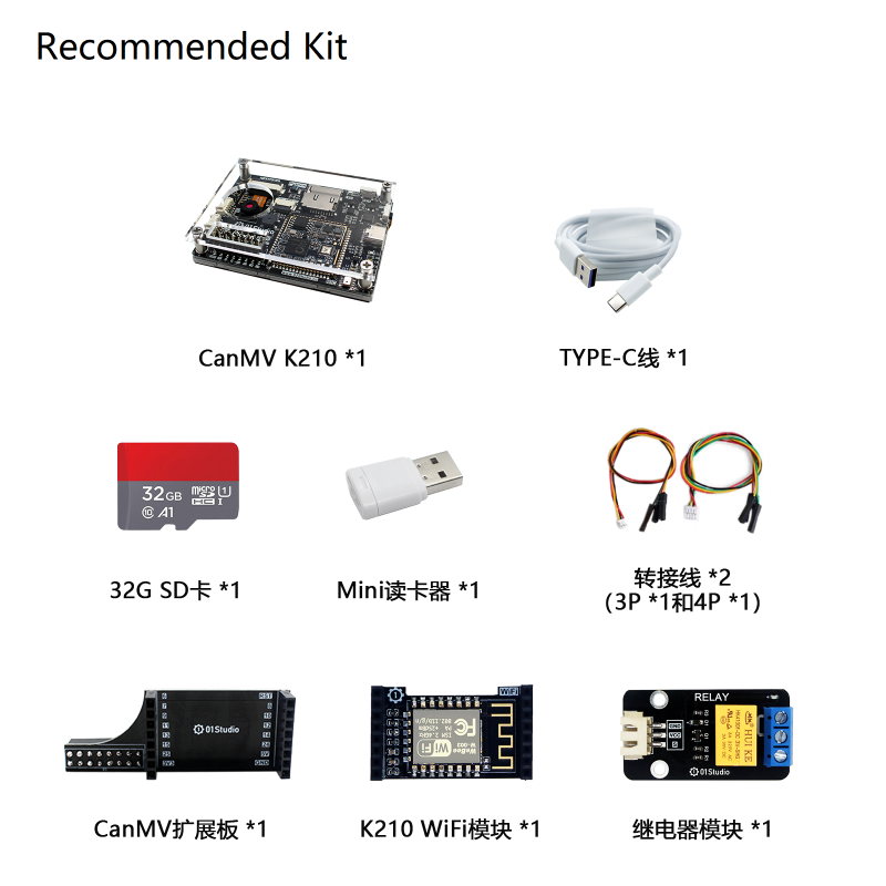 CANMV K210 - K210 RISC-V chip,Come with Camera/LCD/MIC, Rich Open Source Tuturials for Machine Vision, Audio Recognition