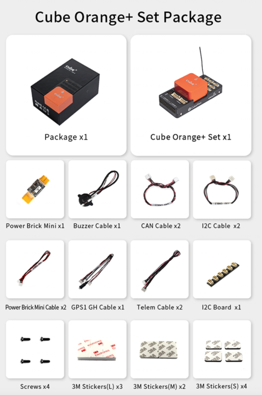 Hex The Cube Orange + Standard Set ADS-B (IMU V8), Flight controller (HX4-06222)