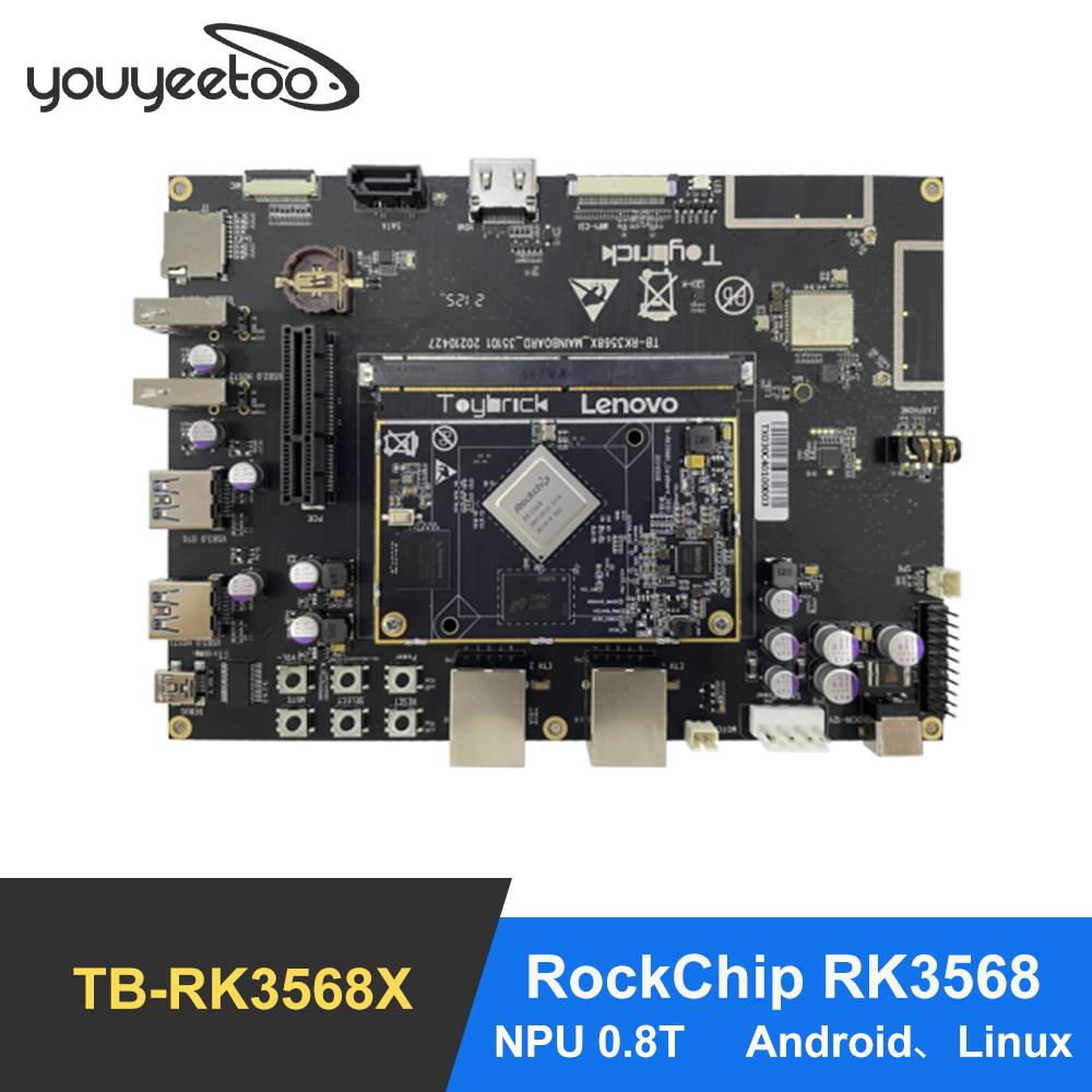 youyeetoo TB-RK3568X Rockchip RK3568 AI MainBoard Mali-G52 GPU 4-core 64-bit up to 2.0GHz NPU 0.8T Support Android Linux