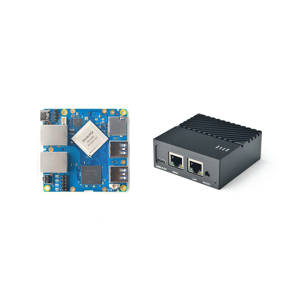 NanoPi R4S Mini Portable Travel Router - OpenWRT Mainline, Dual-Gbps Ethernet Ports 4GB LPDDR4