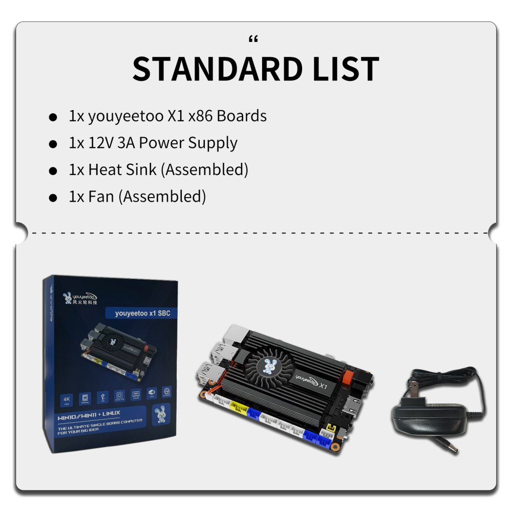 youyeetoo X1 - 4K X86  Single board computer - N5105 - Windows Linux Server