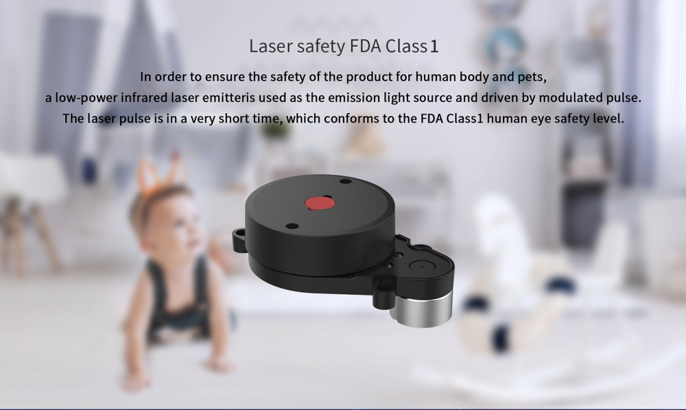 youyeetoo FHL-LD20 Low Cost 360 Degree Laser Range Scanner (8M), LiDAR Scanner, Software Start-stop Control