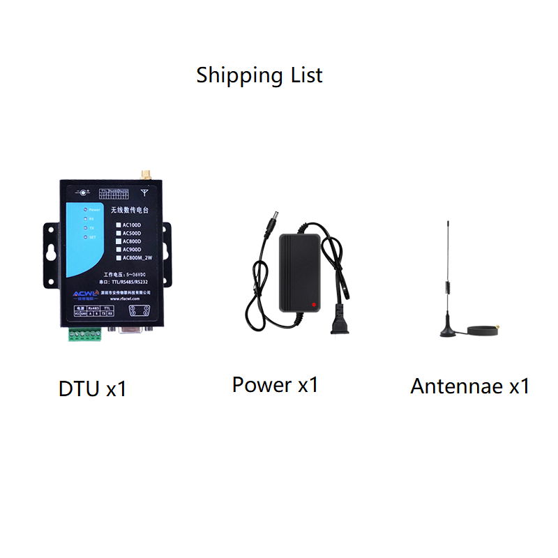 GFSK LoRa Data Transfer Unit(DTU) - 6-35V, RS232/RS485/TTL to LoRa - Rail-mount , DB9