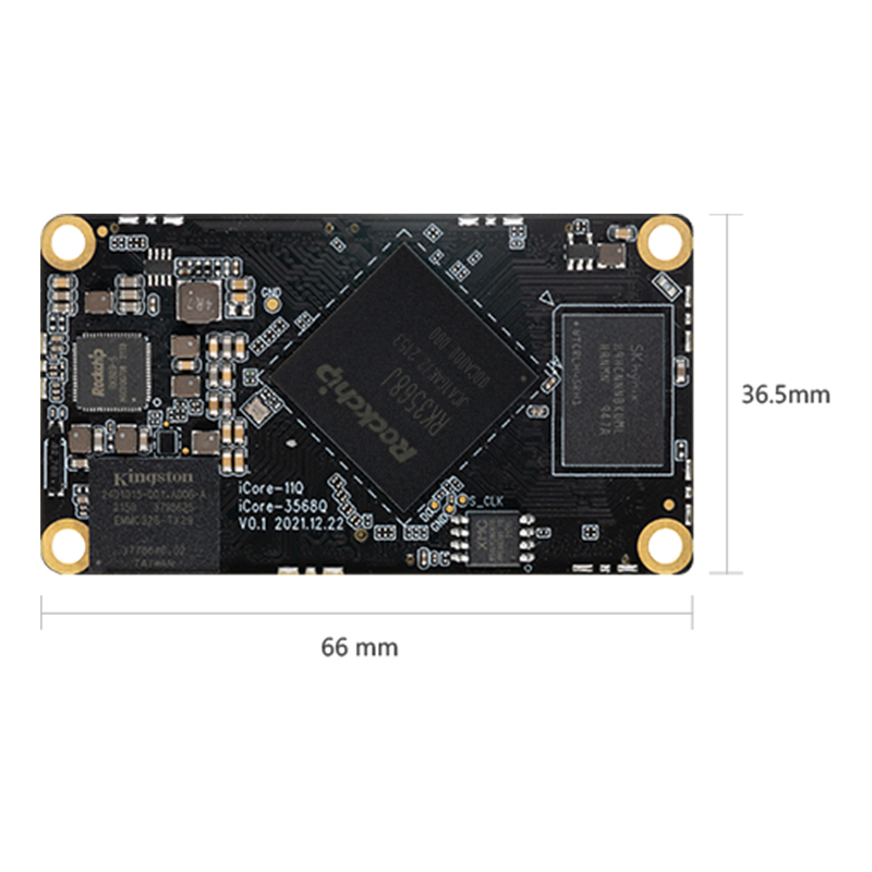 youyeetoo iCore-3568JQ Quad-Core Industrial Core Board RockChip RK3568J RKNN NPU 0.8Tops Supports Android 11.0,Ubuntu 18.04