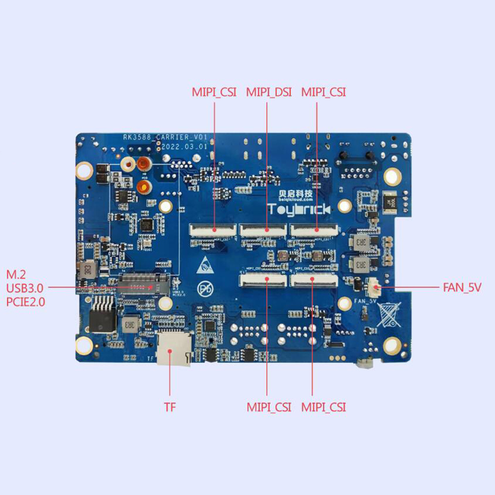 youyeetoo BQ-3588-C Development Board Rockchip RK3588 NPU 6.0 TOPs ARM Mail-G610 GPU Ultra HD Display-8K Support Android, Ubuntu