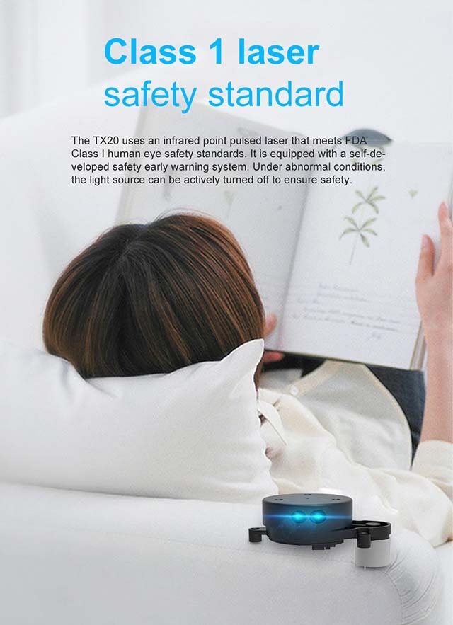 EAI YDLIDAR TX20 TOF Lidar Range Finder Sensor Module 20M 4K Ranging Frequency for Outdoor/indoor