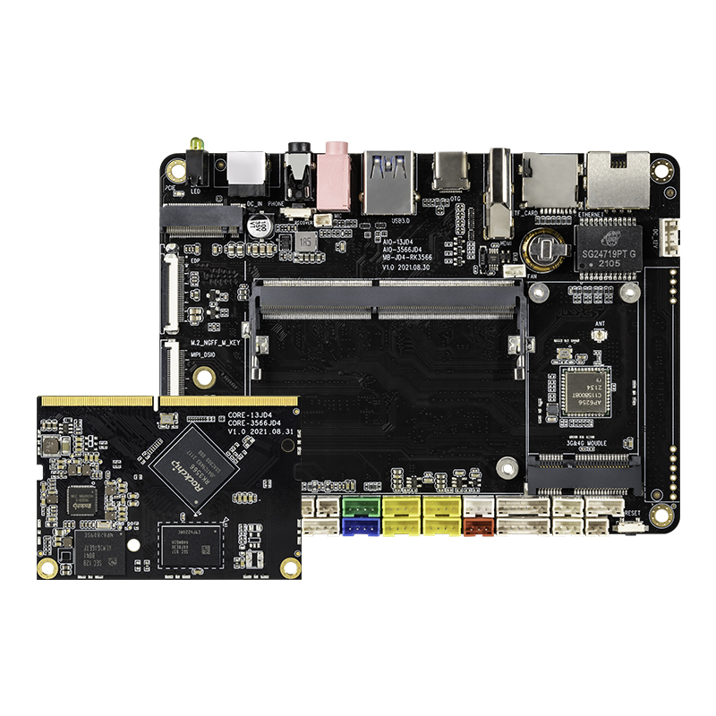 youyeetoo Core-3566JD4 RockChip RK3566 Quad-Core 64-Bit Al Core Board Supports Android, Ubuntu,Buildroot+QT, OpenWRT,Debian