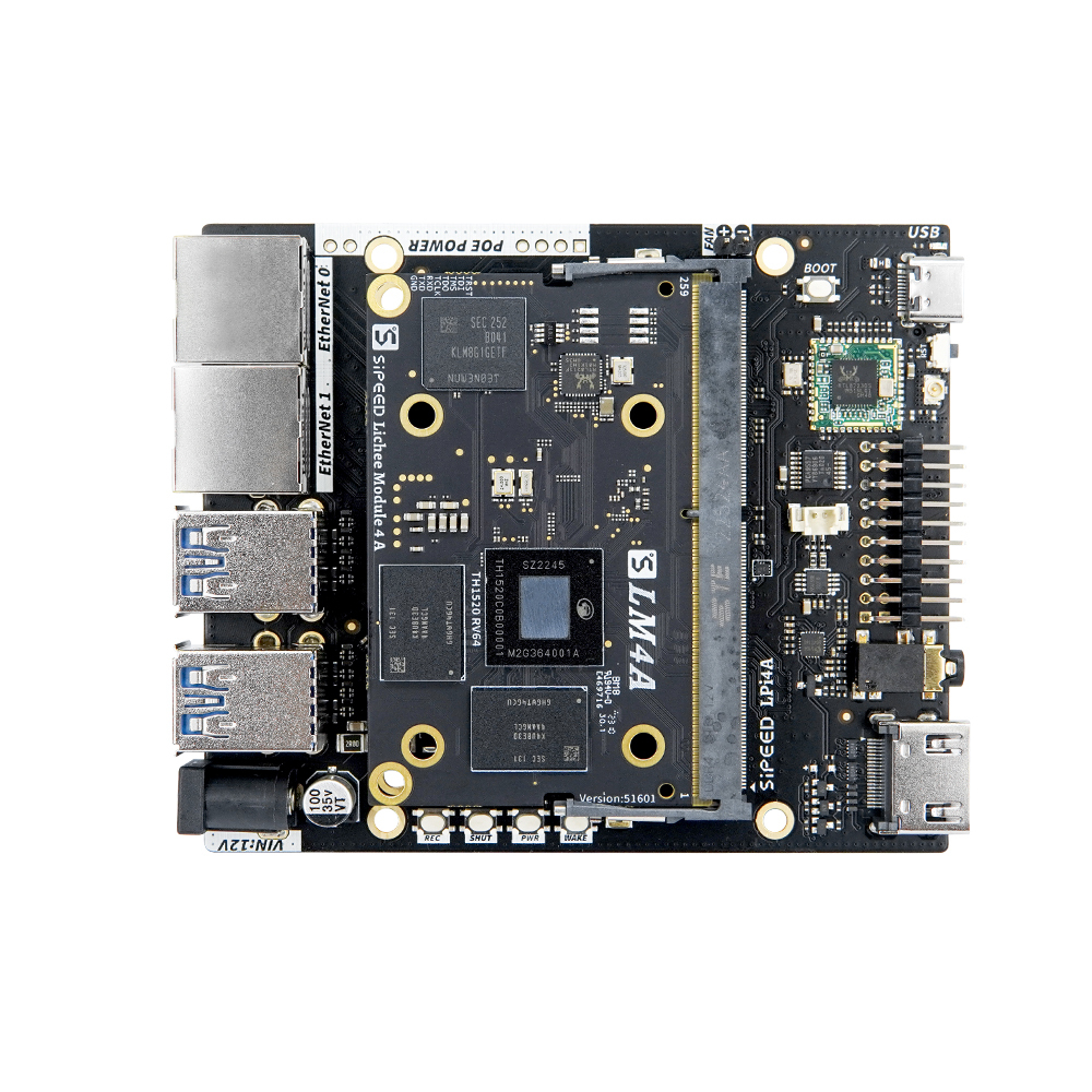 youyeetoo Licheepi 4A RISC-V Single Board Computer - RISC-V Laptop CPU TH1520 @ 2.0 GHz - 4 TOPS @ INT8 (1GHz)