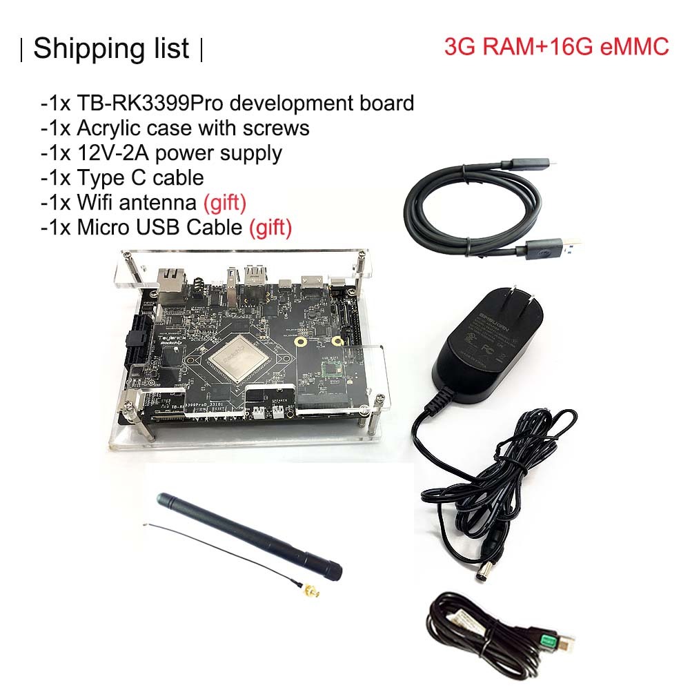 TB-RK3399Pro AI Development Kit Single Board Computer for AI Deep Learning Accelerate TensorFlow Android/linux