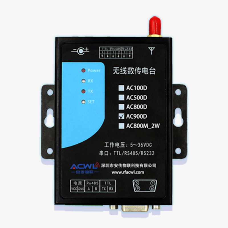 GFSK LoRa Data Transfer Unit(DTU) - 6-35V, RS232/RS485/TTL to LoRa - Rail-mount , DB9
